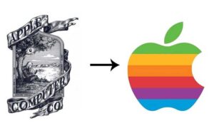 האבולוציה של הלוגו של אפל